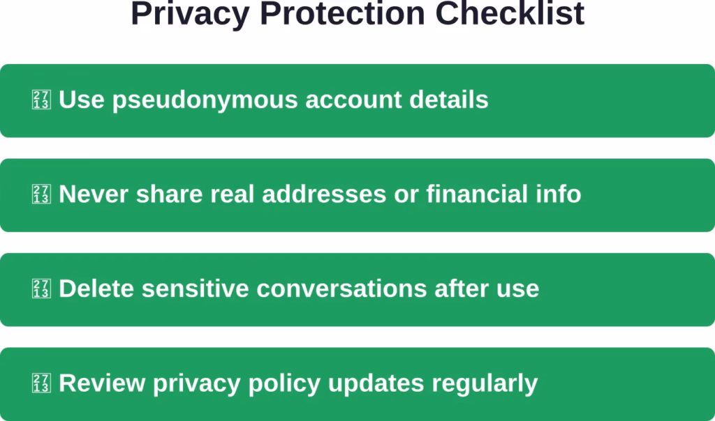 Essential steps to maintain privacy while using Character AI's platform.
